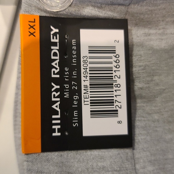 Dress pants w tummy control panel, Anklet mid rise,, light grey NWT - Picture 3 of 4